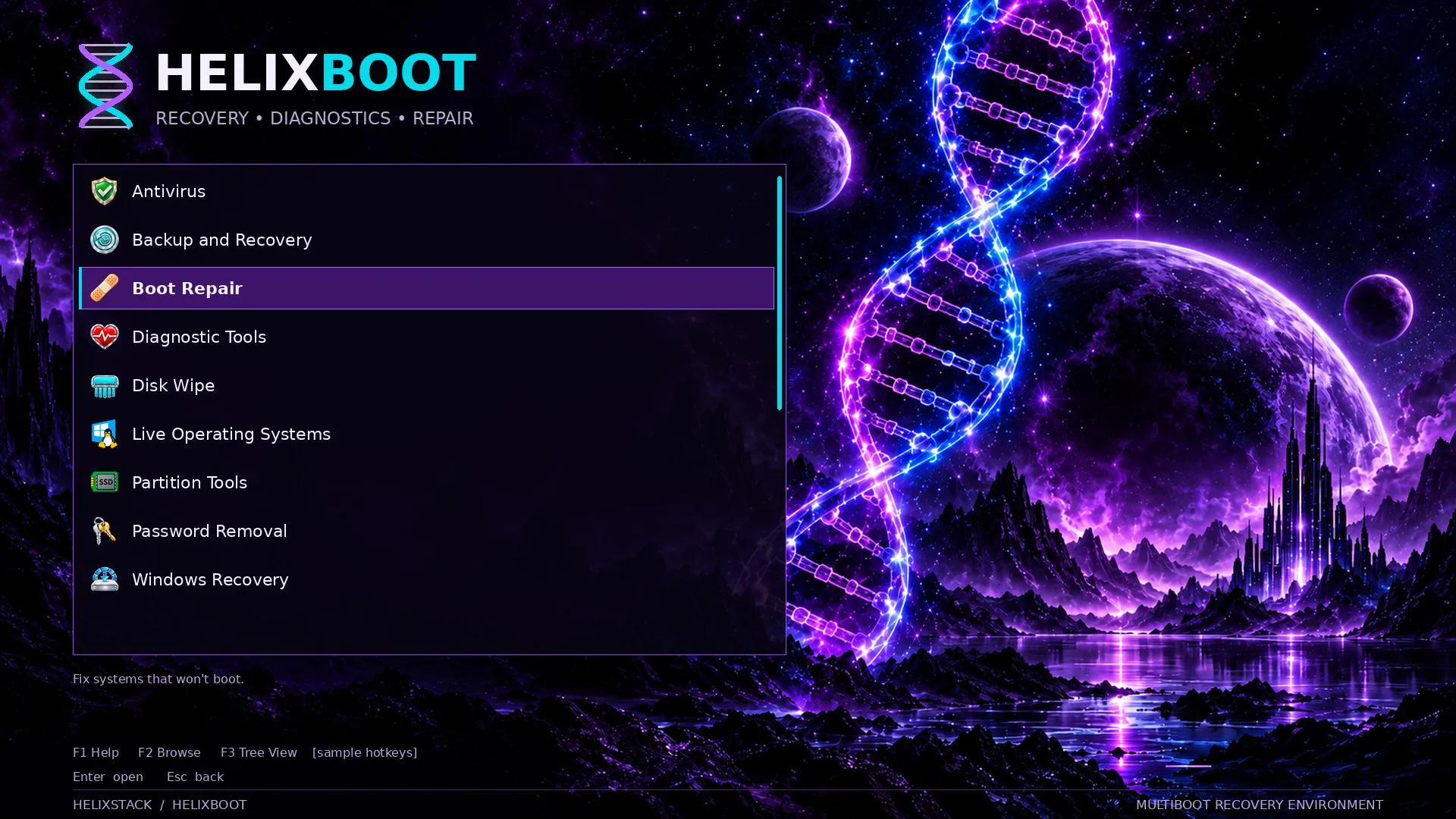 Helix Neon layout preview