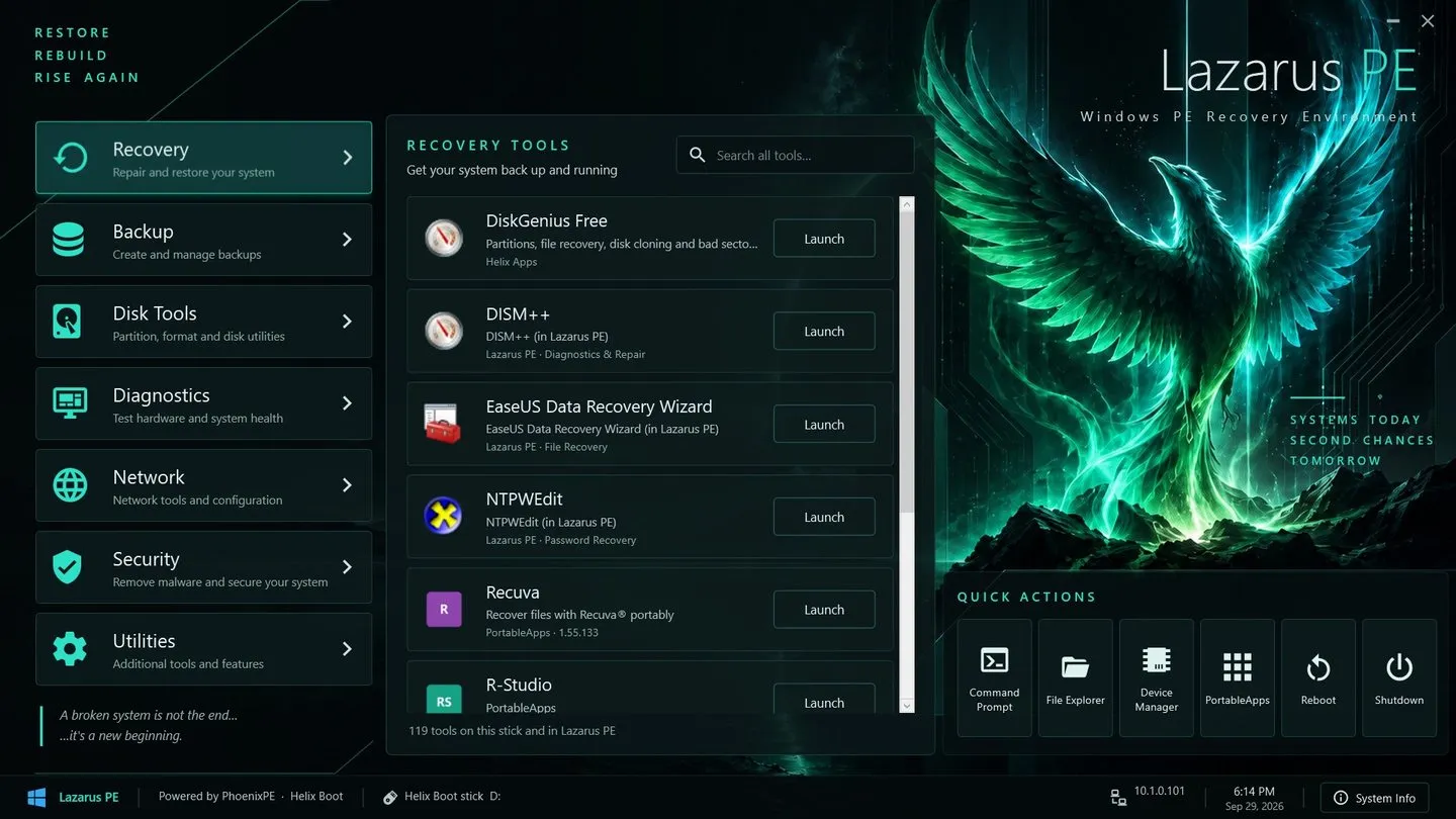 The Lazarus launcher